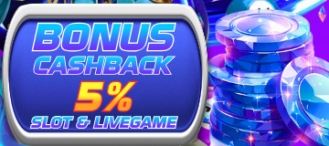 BONUS CASHBACK KEKALAHAN (Mingguan) – Hingga 5%
